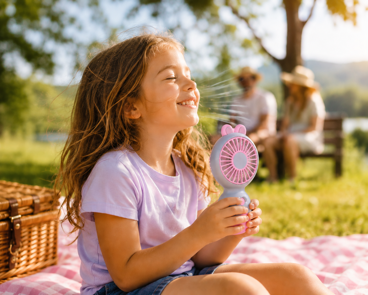BunnyBreeze™ – Draagbare Kinder Ventilator | Houd Je Kind Koel & Blij Tijdens Warme Zomerdagen