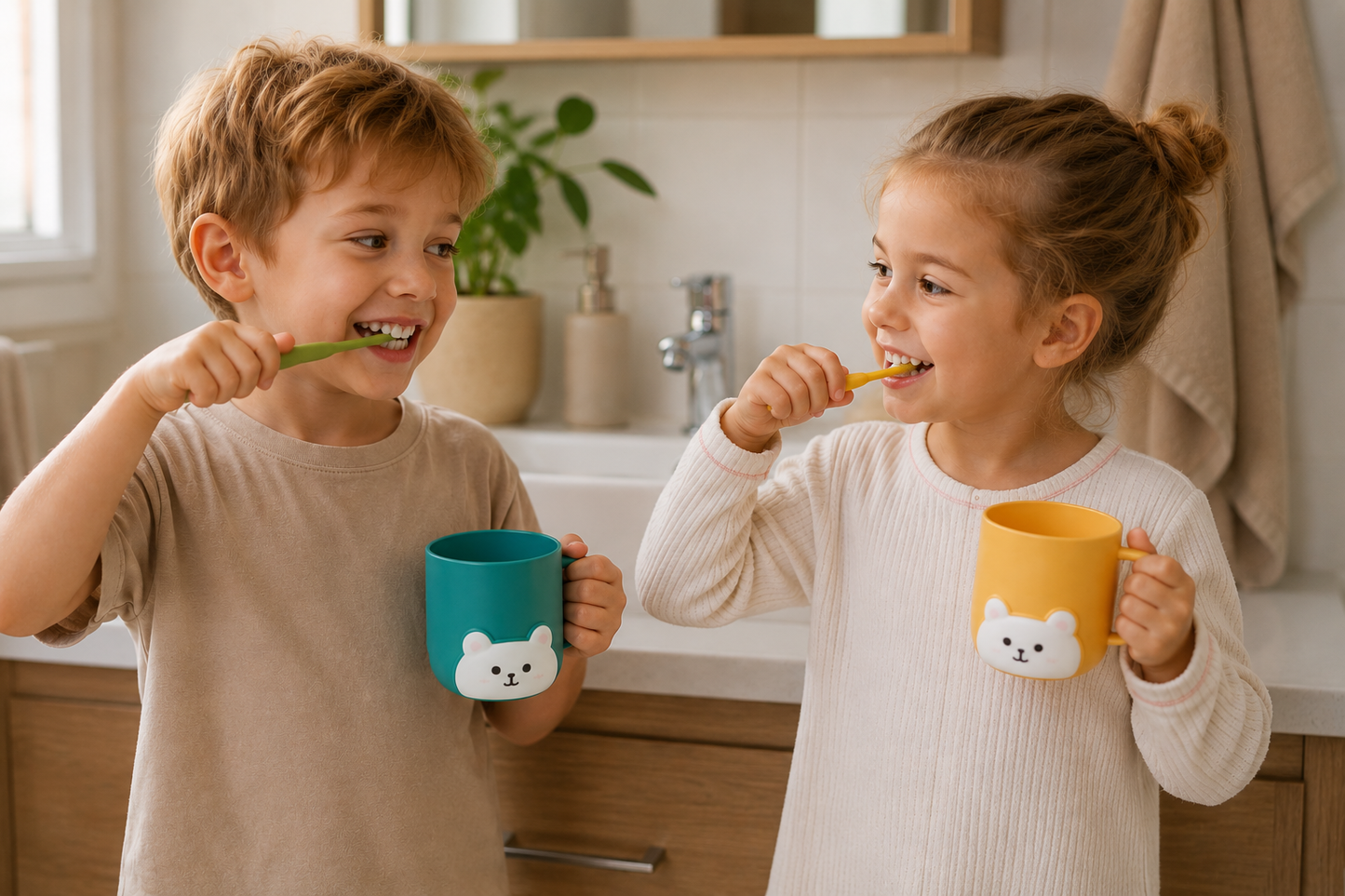 BearCup™ – Schattige tandenpoetsbeker voor kinderen | Geef je kind een eigen plekje in de badkamer
