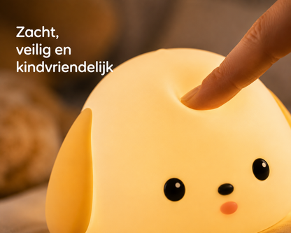 PuppyGlow™ – Zachte Siliconen Nachtlamp voor Kinderen | Geen Angst Meer in het Donker