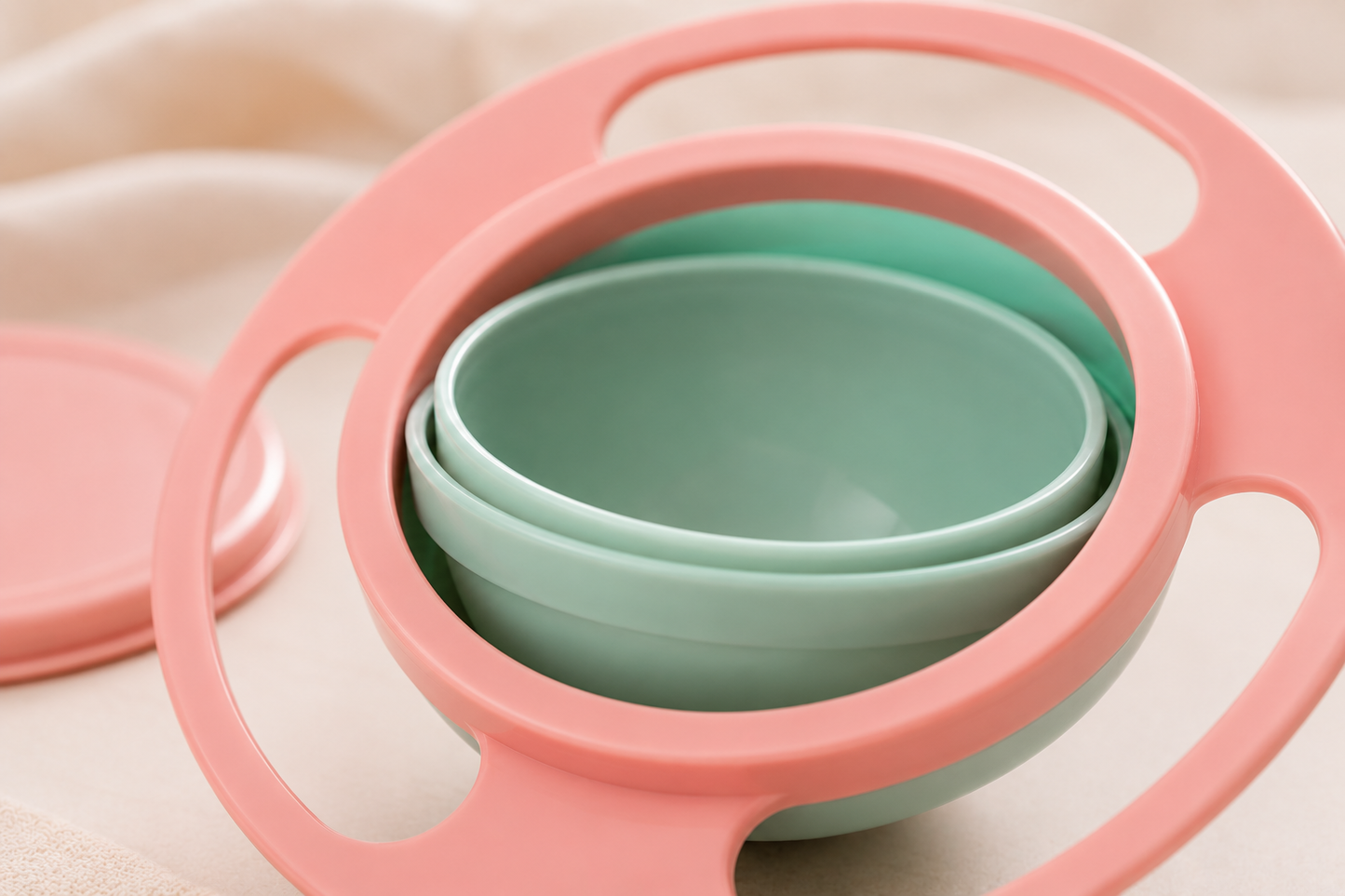 GyroBowl™ – 360° Morsvrije kinderkom | Laat je kindje zelfstandig eten zonder knoeien