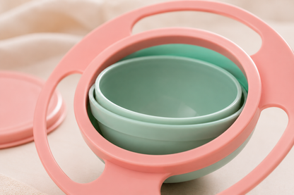 GyroBowl™ – 360° Morsvrije kinderkom | Laat je kindje zelfstandig eten zonder knoeien