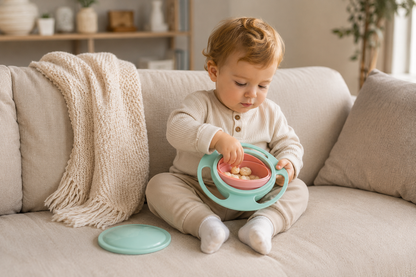 GyroBowl™ – 360° Morsvrije kinderkom | Laat je kindje zelfstandig eten zonder knoeien