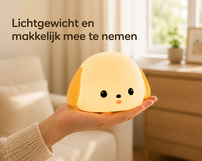 PuppyGlow™ – Zachte Siliconen Nachtlamp voor Kinderen | Geen Angst Meer in het Donker