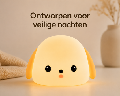 PuppyGlow™ – Zachte Siliconen Nachtlamp voor Kinderen | Geen Angst Meer in het Donker