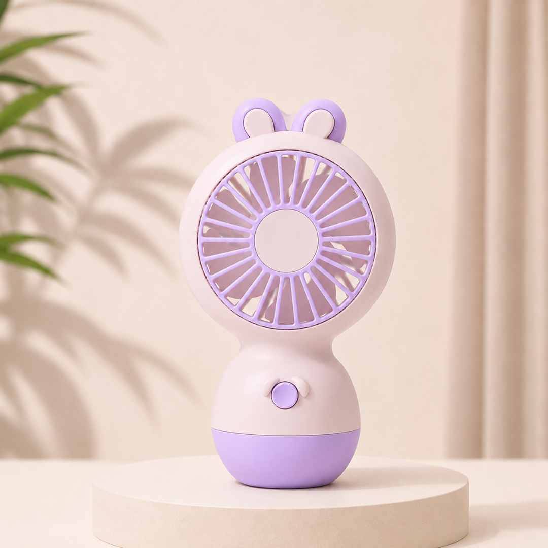 BunnyBreeze™ – Draagbare Kinder Ventilator | Houd Je Kind Koel & Blij Tijdens Warme Zomerdagen