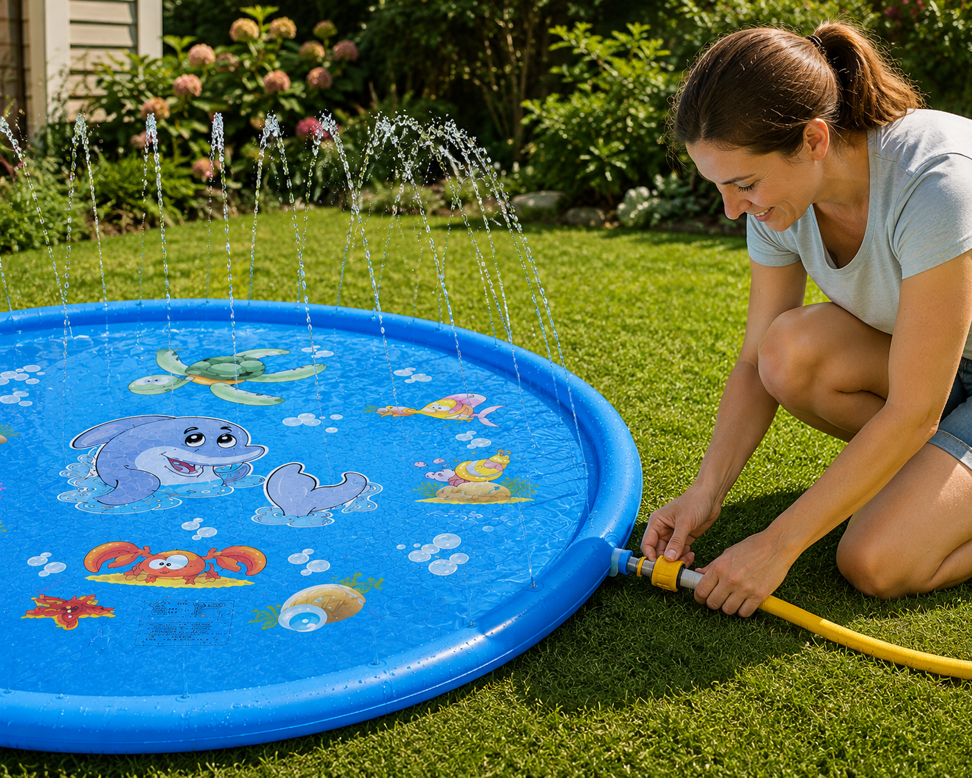 SplashJoy™ – Interactieve watersproeimat voor kinderen | Verkoelende zomerpret zonder verveling