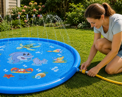 SplashJoy™ – Interactieve watersproeimat voor kinderen | Verkoelende zomerpret zonder verveling