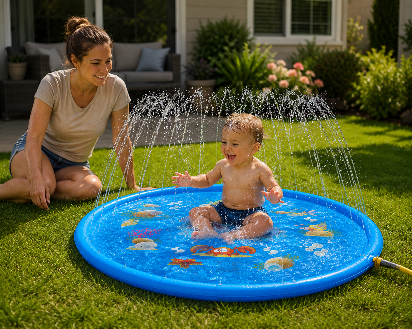 SplashJoy™ – Interactieve watersproeimat voor kinderen | Verkoelende zomerpret zonder verveling