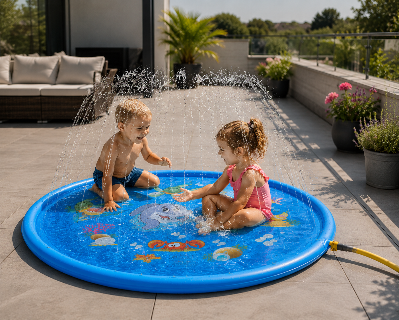 SplashJoy™ – Interactieve watersproeimat voor kinderen | Verkoelende zomerpret zonder verveling