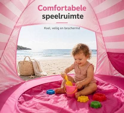 SunnyShell™ - UV strandtent voor baby's & peuters | Houd je kindje koel, beschermd en gelukkig tijdens elke zonnige dag