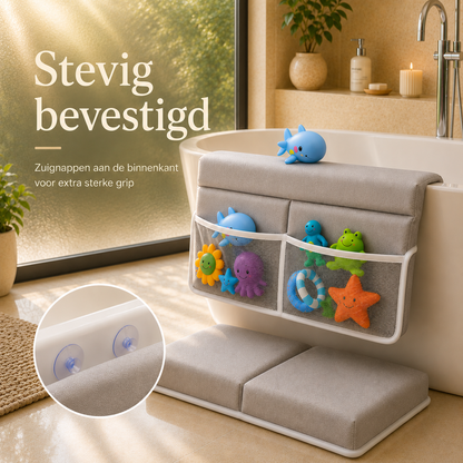 Bathcomfort™ – Comfortabele knielmat met speelgoedopberging | Geen pijnlijke knieën meer tijdens gezellige badmomenten