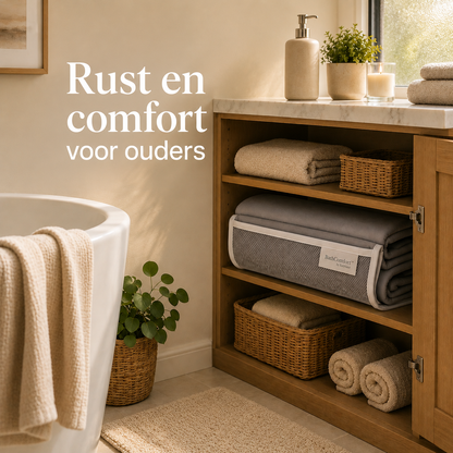 Bathcomfort™ – Comfortabele knielmat met speelgoedopberging | Geen pijnlijke knieën meer tijdens gezellige badmomenten
